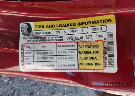 2014 Ford Focus Se from USA, damaged, VIN 1FADP3F26EL403984